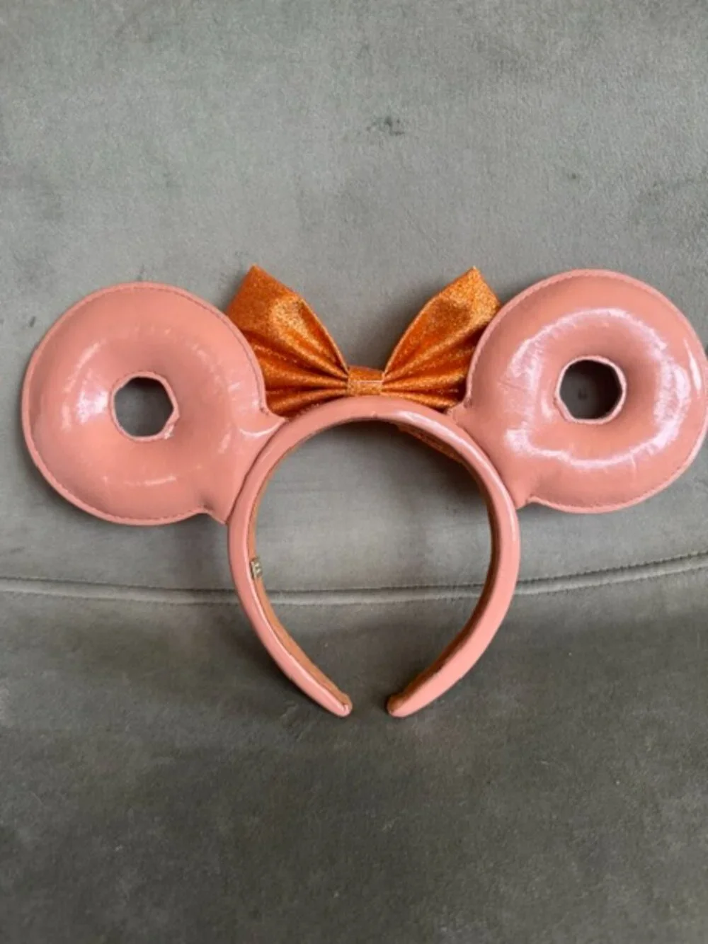 Disney BaubleBar Orange Donut Minnie Mouse Ears Headband Beaded Bow